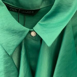 Zara Vibrant Green Top